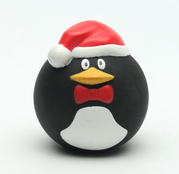 Cute Vinyl Penguin Squeaky Dog Toy Environmental Friendly ODM Service