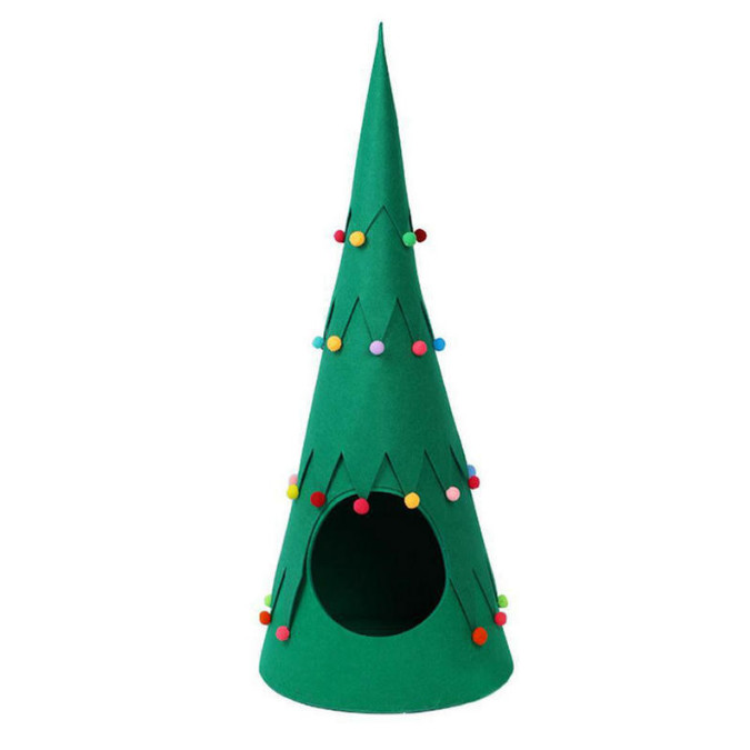 christmas tree with cat beds