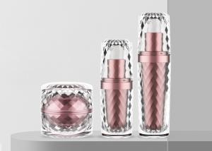 Quality Luxury Diamond Acrylic Cosmetic Bottle And Jar 30ml 15ml wholesale