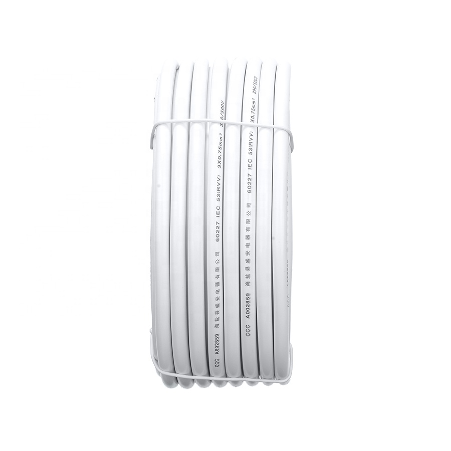 VDE Approved H05VV-F 300/500V Flexible 3 Core Wire Copper Conductor PVC Sheath Home Appliance Power Cable for Electrical