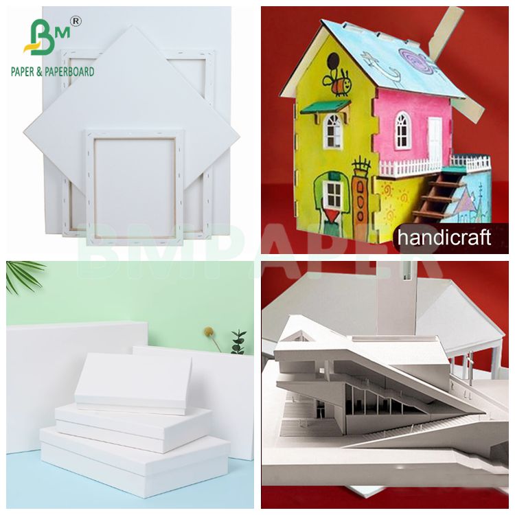 High Stiffness 1.2mm Grey Core Both Sides White Thick Board Glossy Surface