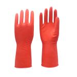 Red Latex Household Gloves , Kitchen Rubber Gloves High Latex Content