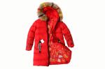 Fashion Casual Children's Winter Clothes red Girls Long Puffer Jacket