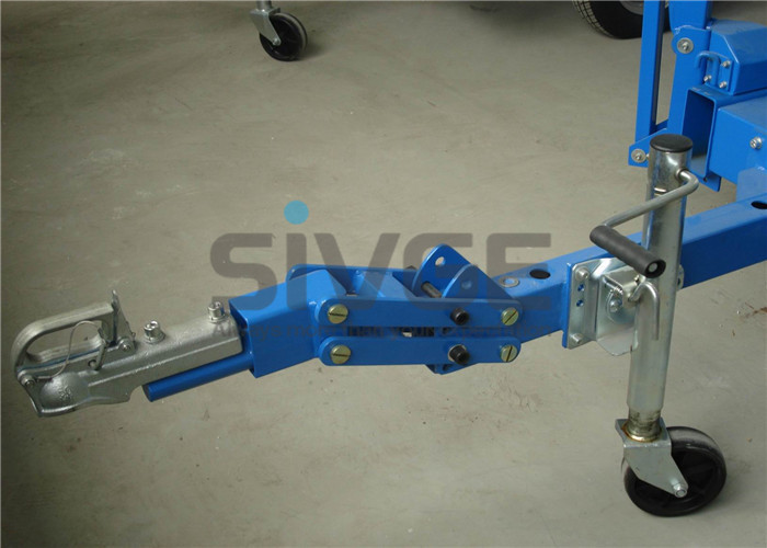 Single Mast Hydraulic Elevating Platform , Aluminium Alloy 8m Trailer Mounted Lift