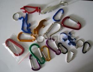 China Carabiner with belt key chain, custom logo printing key chain on sale