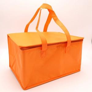 Quality White Promotional Non Woven Material aluminum cooler bag thermal bag with Zipper wholesale