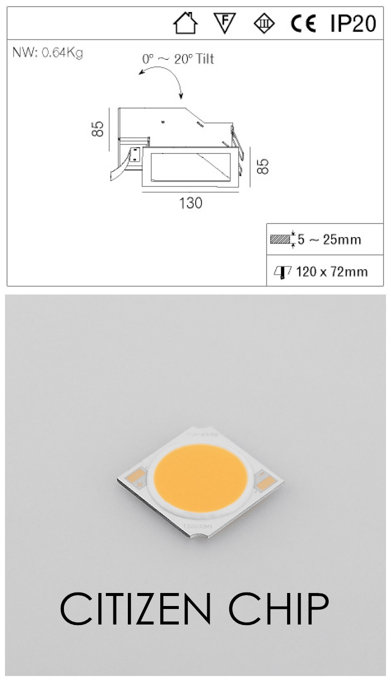 7W /10W White Tiltable 3000K Dimmable 180mA Spot LED Down Lights European Design
