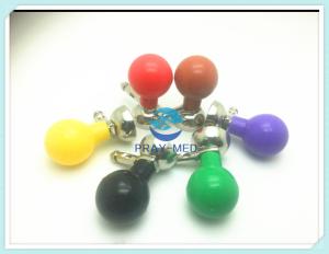 Quality Mindray / Edan Adult Suction Reusable ECG Electrodes 6 Colors Nickel Metal Material wholesale