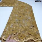 Supoo green flocking velvet lace Nigerian lace embroidery african lace fabric