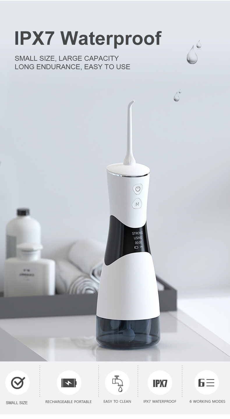 Handheld Portable Oral Care Smart Water Flosser With 36 Water Pressure