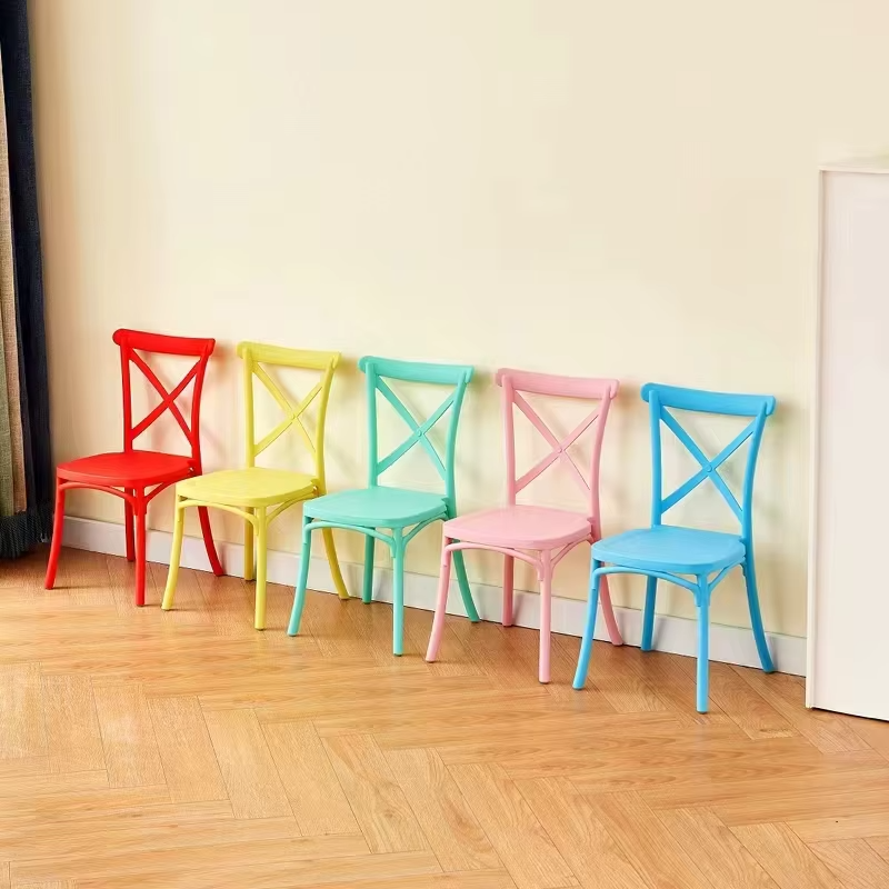 Stacking Small Kids Plastic Chair Black Red Childrens Kids Plastic Chair