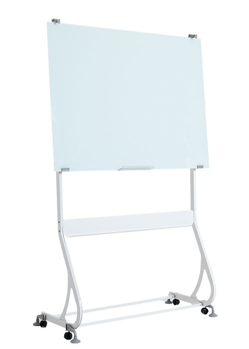 Rolling Magnetic Glass Whiteboard , Quartet Magnetic Glass Dry Erase Board