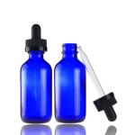 1oz 2oz 3oz 4oz Cobalt Blue Boston Glass Bottle for Cosmetics Essential Oil