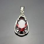 925 Silver Jewelry 9mmx11mm Amethyat Cubic Zircon Pendant(PSJ0406)