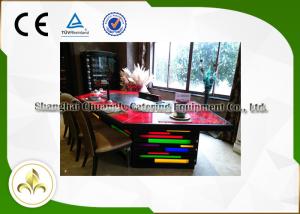 Quality 11 Seats Rainbow Light Teppanyaki Hibachi Grill , Stainless Steel Teppanyaki Plate wholesale