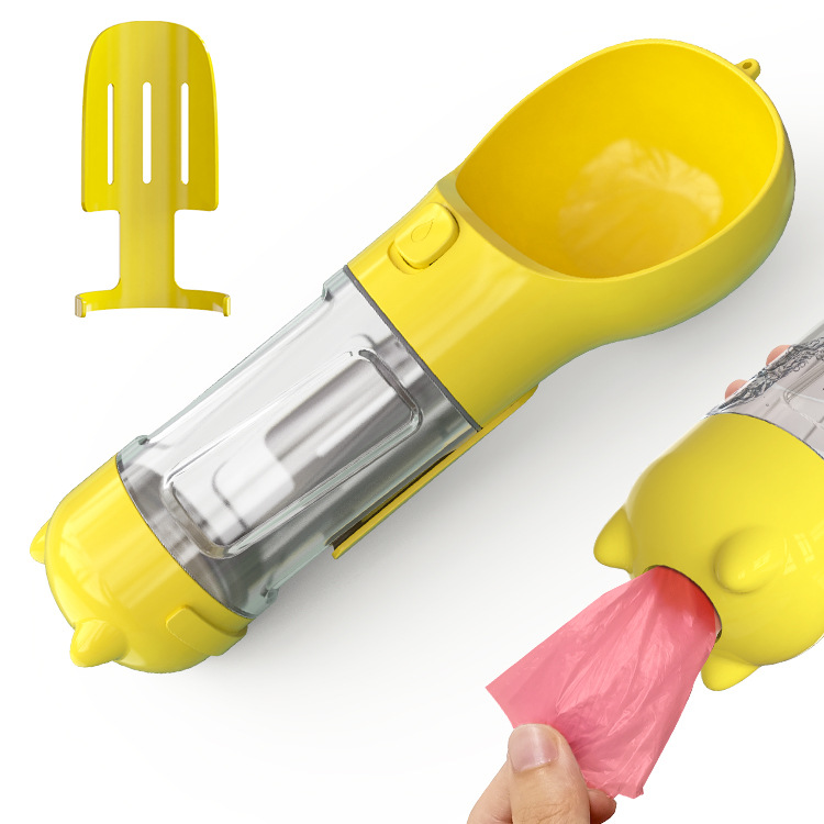 Pet Water Dispenser Foldable 4 In 1 Dog Bottle Leak Proof 300/500ml Portable Travel Puppy