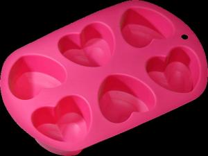 Quality Silicone manufacturer Silicone baking tools 6 cups heart shaped silicone mold SB-009 wholesale