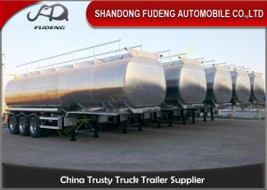 Quality 48CBM Tri - Axle Fuel Tanker Semi Trailer 6 Double Brake Chamber wholesale