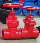 DN100 cast iron ANSI grooved end gate valve supplier