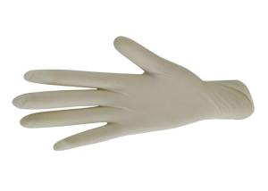 Quality Disposable Rubber Nitrile Coated Gloves White Color Beaded Cuff 245mm Length wholesale