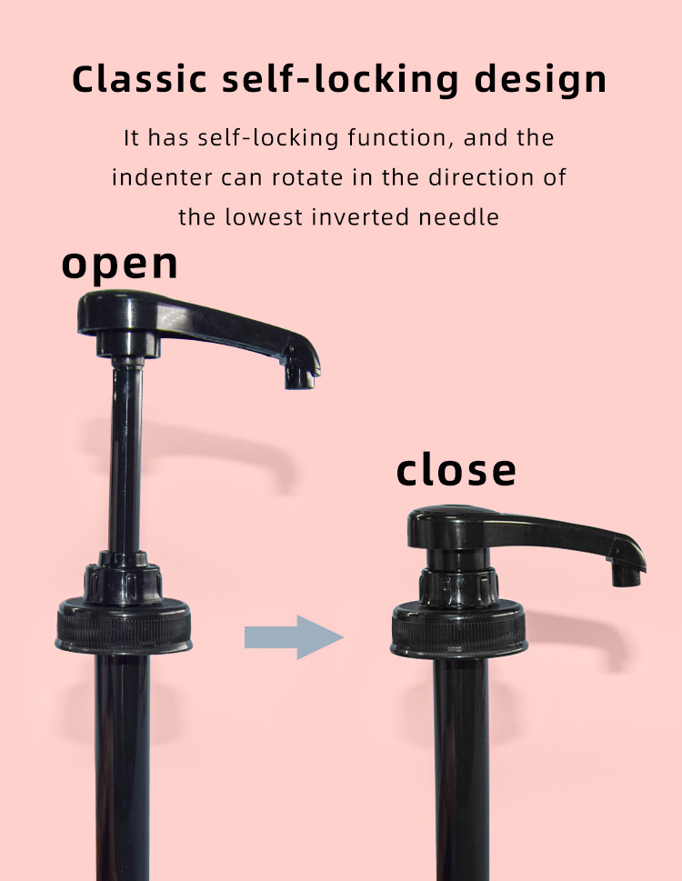 5ml 8ml 10ml dosage Food Grade PP c Syrup Pump Dispenser for cola 38-400 Closure Dispenser Pump