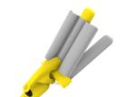 110-240V Large 3 Barrel Curling Iron 360 Swivel Power Cord For Hotel