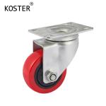 1.5inch 2inch Industry Single Bearing Red Plastic Wheel Castor for 130kg Maximum