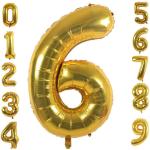 Gold Aluminum Foil Number 0-9 Balloons for Wedding and Party Decoration