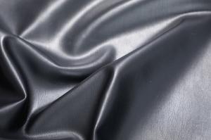 Quality Permeable 137cm PU Leather Black Solid Durable For Outwear wholesale