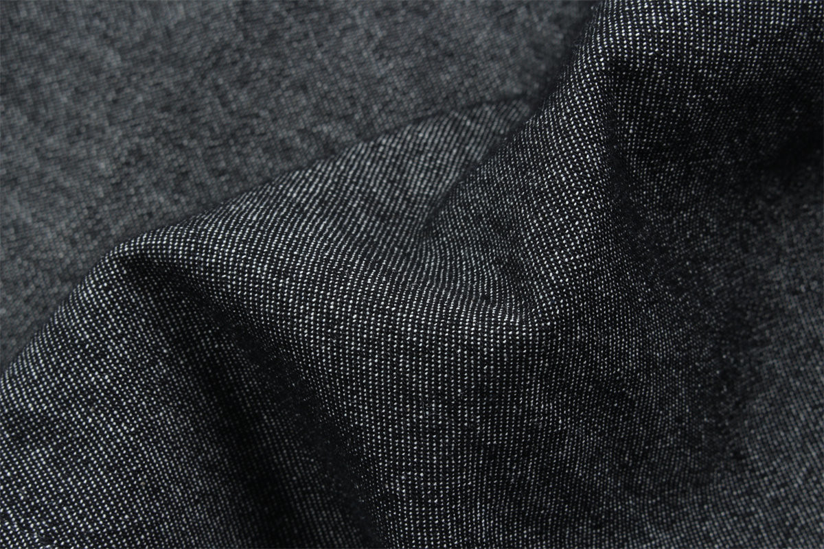 5 Onces 100% Cotton Black Color Rigid Denim Jeans Fabric For Shirts