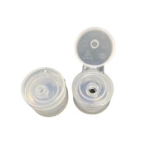Quality 20 / 410 Clear ISO1400 Flip Top Plastic Bottle Caps wholesale