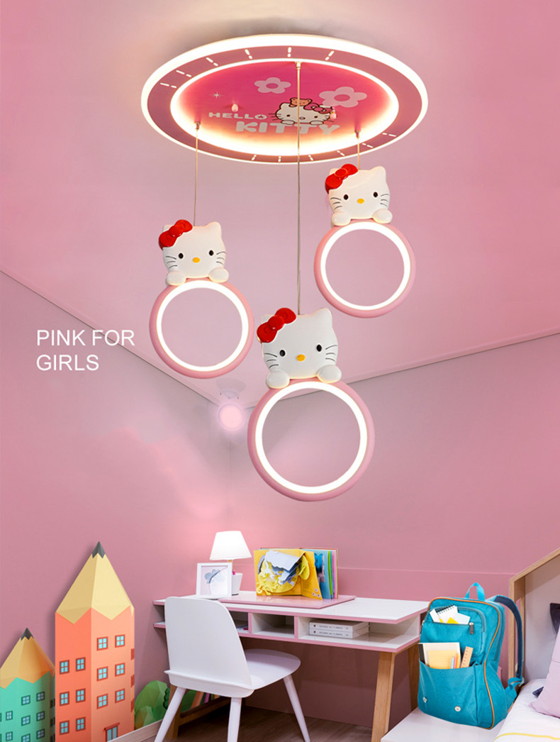 Pink Chandelier Girl room Baby hello kitty room light(WH-MA-183)