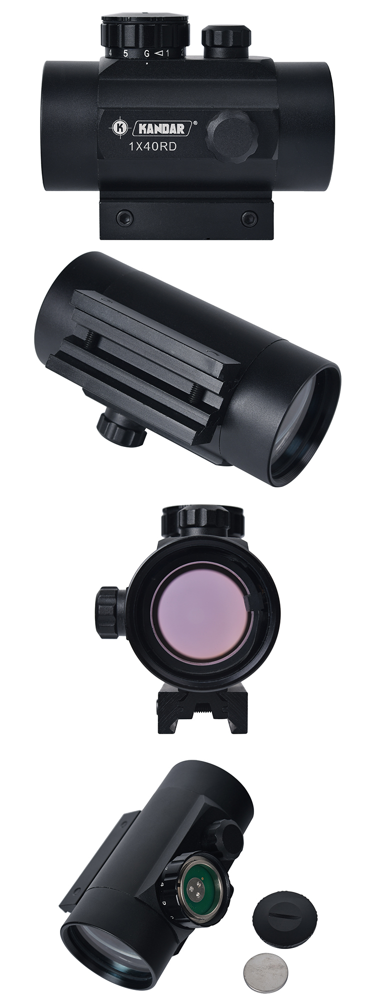 1X40 Tactical Red Green Reticle Reflex Sight with Maximum Output Power 0