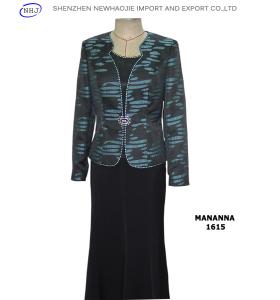 Quality ladies fashion skirt suit with long dress wholesale