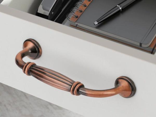 Anti Copper Arched kitchen cabinet Handles And Knobs Roma Design Zinc Furniture