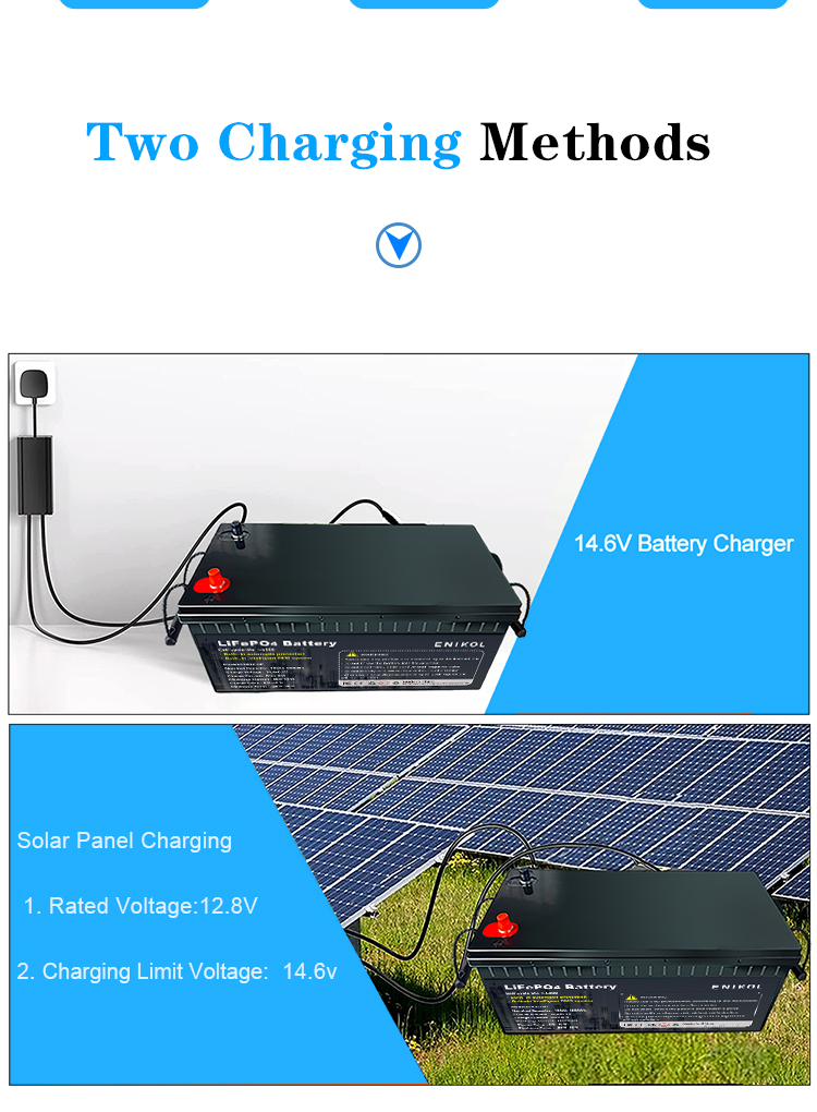 Portable 100ah 200ah 240ah Golf Cart Battery 12V Lifepo4 Solar Deep Cycle Battery