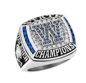 Quality 3D Design Silver CE Baseball Championship Rings wholesale