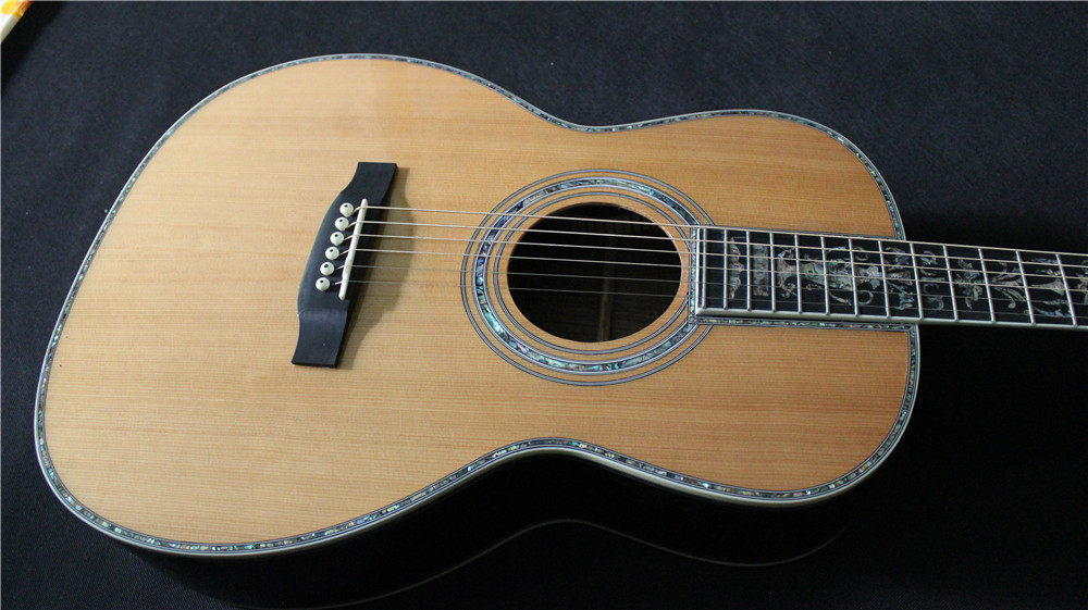 Acoustic Guitar,Solid Korean pine top,OEM Ebony fingerboard 41 inch 00045 Acoustic Guitar