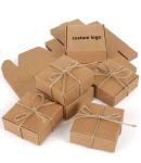 ribbon closure kraft flat pack gift box