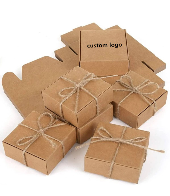 ribbon closure kraft flat pack gift box