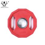 0.5kg-25kg Rubber Coated Fitness Weight Plates With High Density Customized Logo