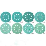 6inch car putty Sanding Discs Hook And Loop film polyester substrate green