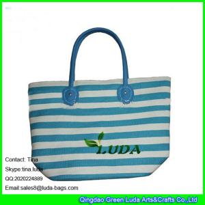 Quality LUDA famous hand sewing handles best classical paper straw beach bag wholesale