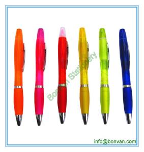 Quality ball pen and highlighter, pen with highlighter, promotion gift use wholesale