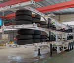 1840mm Tread Steel Skeleton Container Chassis Semi Trailer for Long Distance