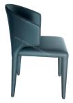 Grey Polyurethane Dining Chairs Plywood Material Water Proof Pu Shell