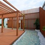 Outdoor WPC Pergola Rotproof Composite Wooden Patio Pergola