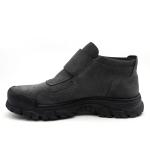 Suede Leather Non Lace Up Shoes Industrial Steel Toe Welding Shoes Anti Impact