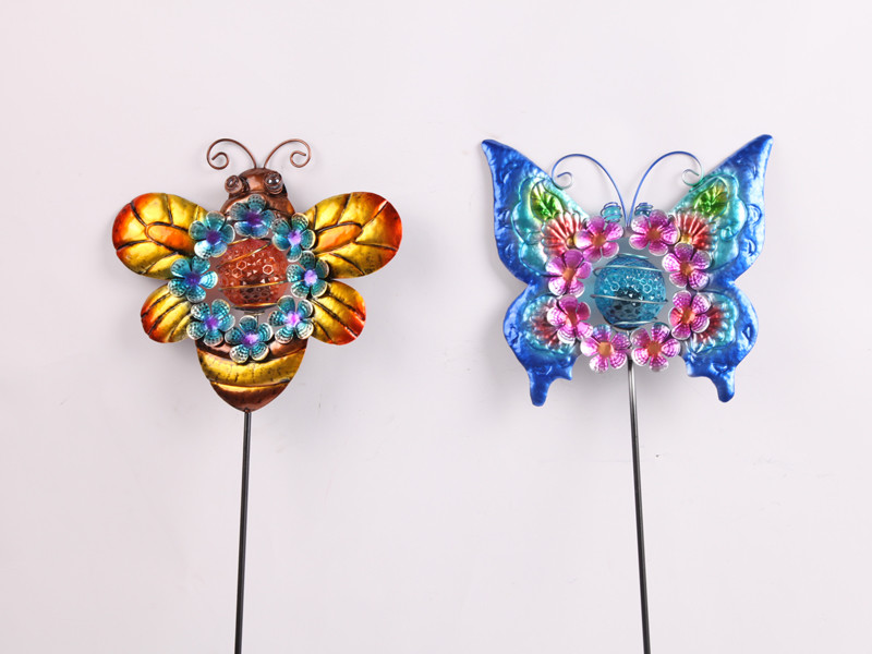 Multi Color Butterfly Shape Solar Garden Decorations 100mAh