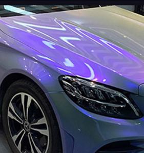 Quality Slideable Laser Blue Glitter Car Wrap Film 140gsm Thickness wholesale